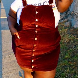 Burgundy Overalls Jumper
